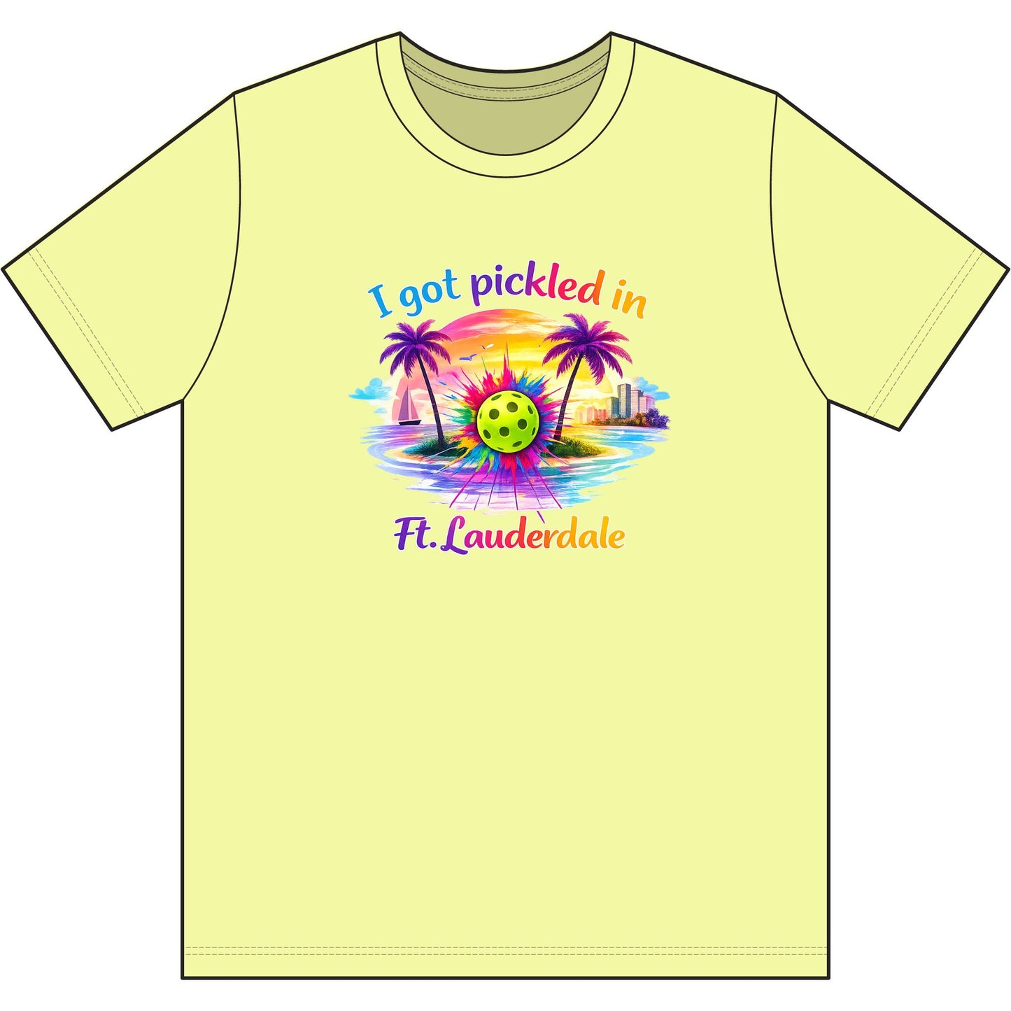 Ft. Lauderdale Pickleball Tee — "I Got Pickled in Ft. Lauderdale" Men's Moisture-Wicking Shirt
