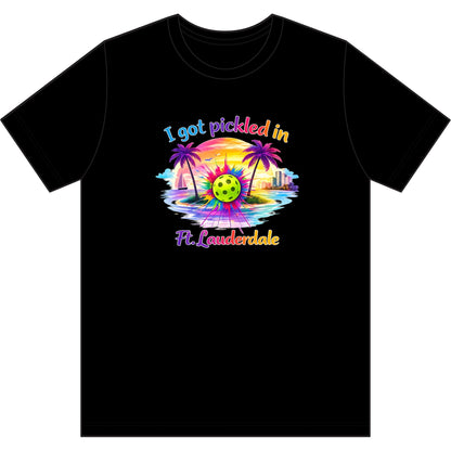 Ft. Lauderdale Pickleball Tee — "I Got Pickled in Ft. Lauderdale" Men's Moisture-Wicking Shirt