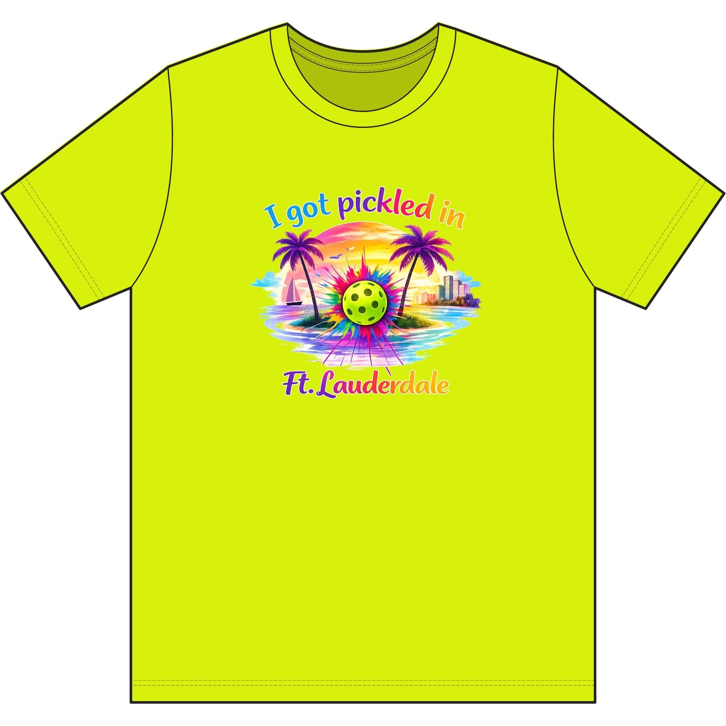 Ft. Lauderdale Pickleball Tee — "I Got Pickled in Ft. Lauderdale" Men's Moisture-Wicking Shirt