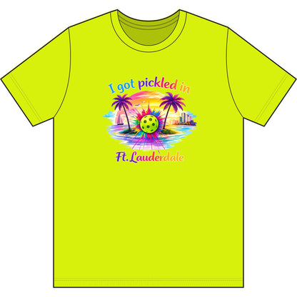 Ft. Lauderdale Pickleball Tee — "I Got Pickled in Ft. Lauderdale" Men's Moisture-Wicking Shirt