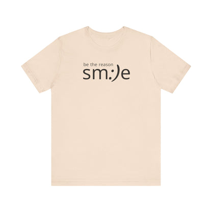 sm:)e Be the Reason Smile Tee - Positive Energy Streetwear, Inspirational Gift, Confidence Booster