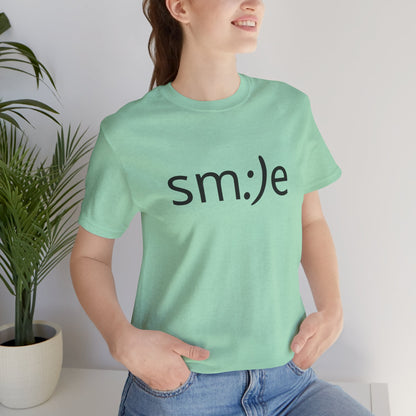 sm:)e Smile Face Logo Tee | Happy Confidence Streetwear | Funny Everyday Unisex Shirt
