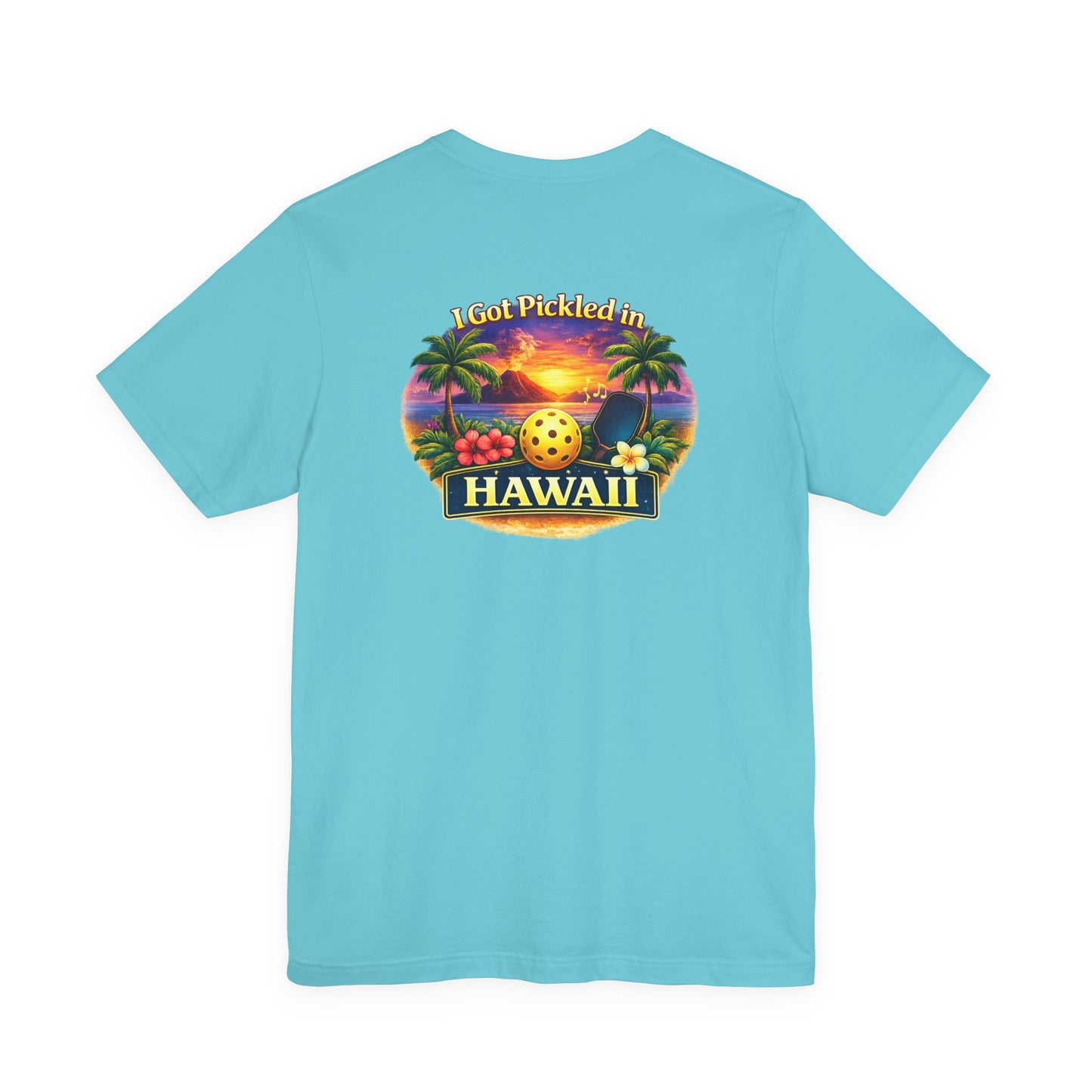 Hawaii Sunset Pickleball Tee | Tropical Beach Graphic T-Shirt