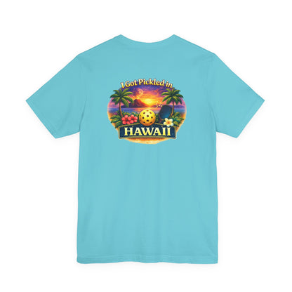 Hawaii Sunset Pickleball Tee | Tropical Beach Graphic T-Shirt