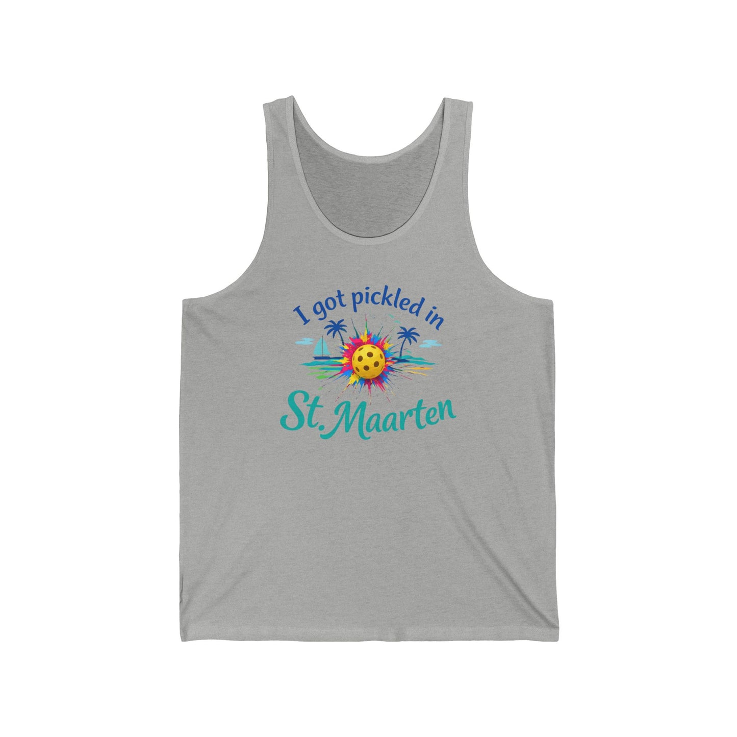 St. Maarten Vacation Tank Top — "I Got Pickled in St. Maarten" Tropical Souvenir