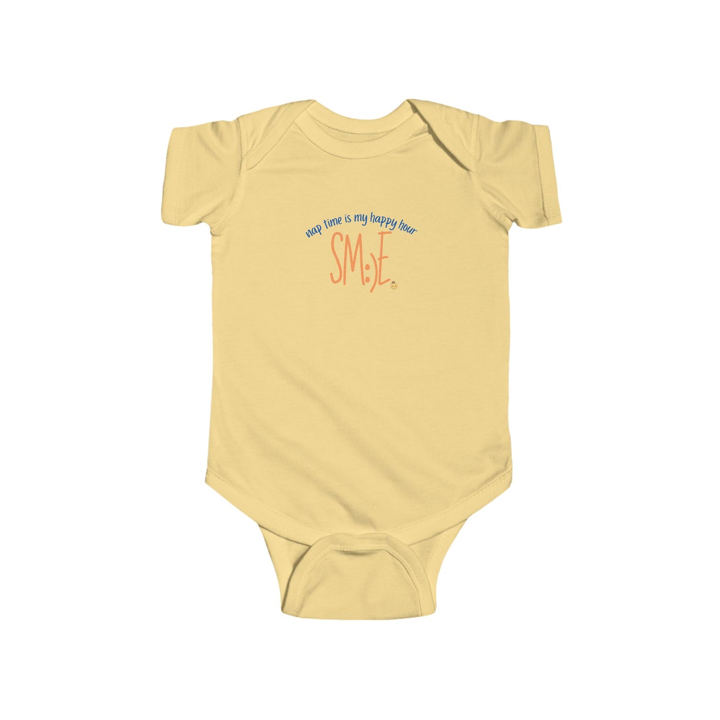 Nap Time Is My Happy Hour sm:)e Infant Bodysuit - Cute Baby Gift, Funny Newborn Outfit, Trendy Toddler Clothing