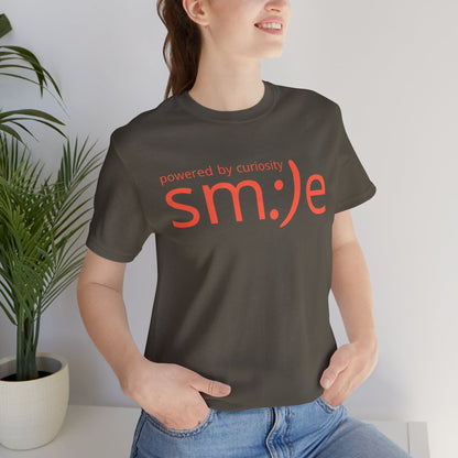 sm:)e Powered by Curiosity Tee | Wonder-Driven Streetwear | Unisex Motivational Graphic Shirt