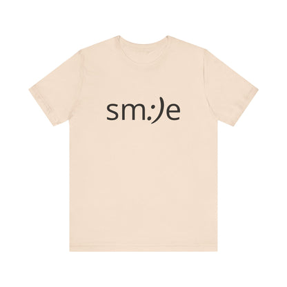 sm:)e Smile Face Logo Tee | Happy Confidence Streetwear | Funny Everyday Unisex Shirt