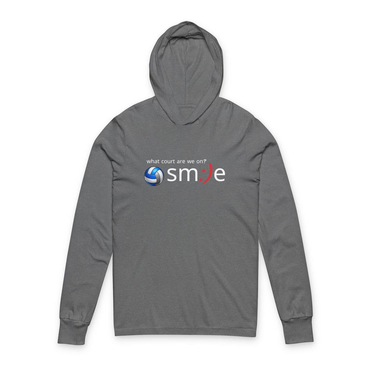 What Court Are We On? sm:)e Volleyball Hoodie - Tournament Confusion Tee