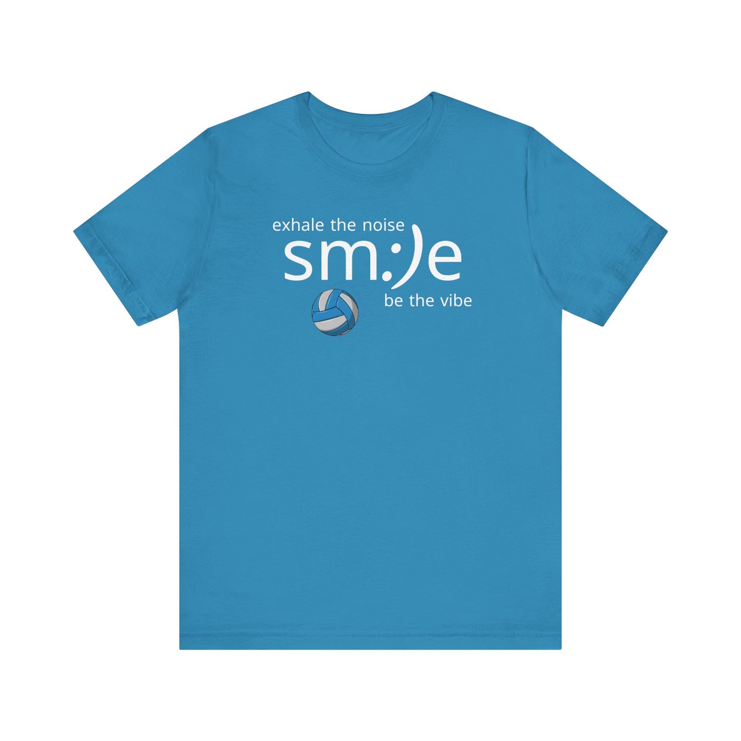 sm:)e Exhale the Noise Volleyball Tee | Athletic Mindful Streetwear | Positive Vibe Court Confidence