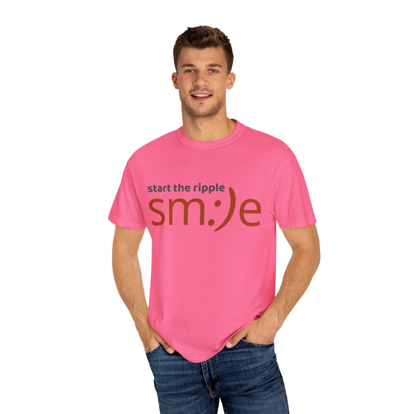 sm:)e Start the Ripple Garment-Dyed Tee | Premium Change-Maker Streetwear | Unisex Statement Shirt