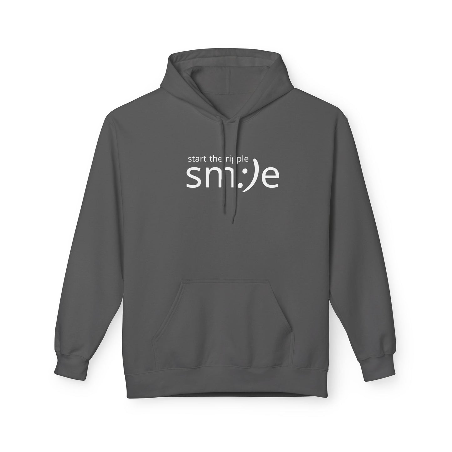 Start the Ripple sm:)e Cozy Fleece Hoodie - Fall Streetwear, Confidence Booster, Unisex Midweight Hoodie
