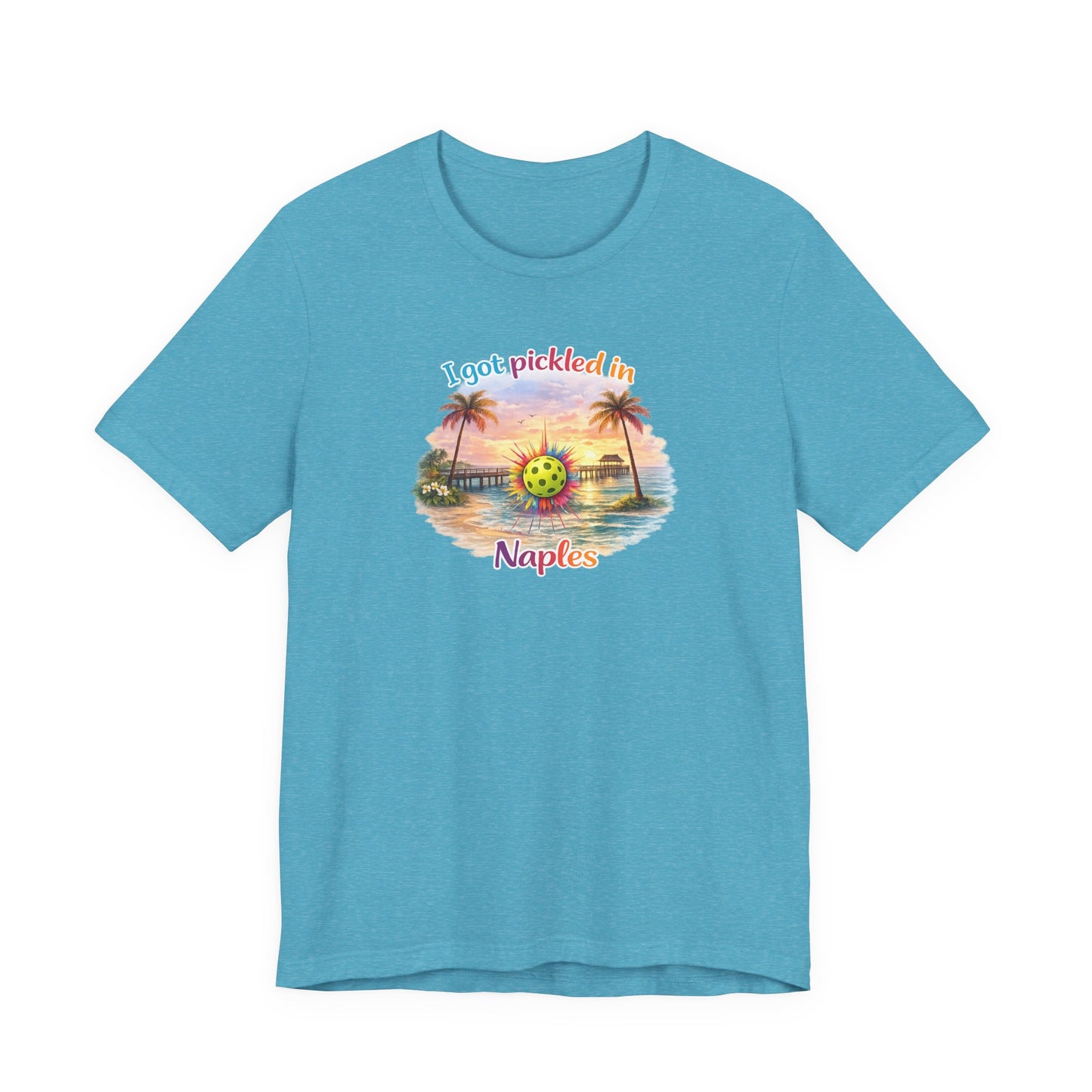 "I Got Pickled in Naples" Pickleball Tee — Funny Florida Vacation Shirt & Souvenir Gift