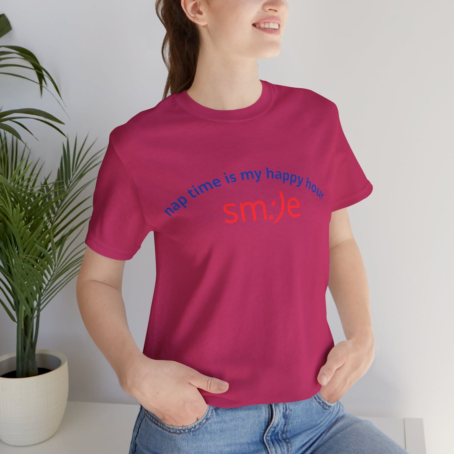 sm:)e Nap Time Is My Happy Hour Tee - Relatable Streetwear, Self-Care Humor, Confidence Booster, Sleep Lover Gift