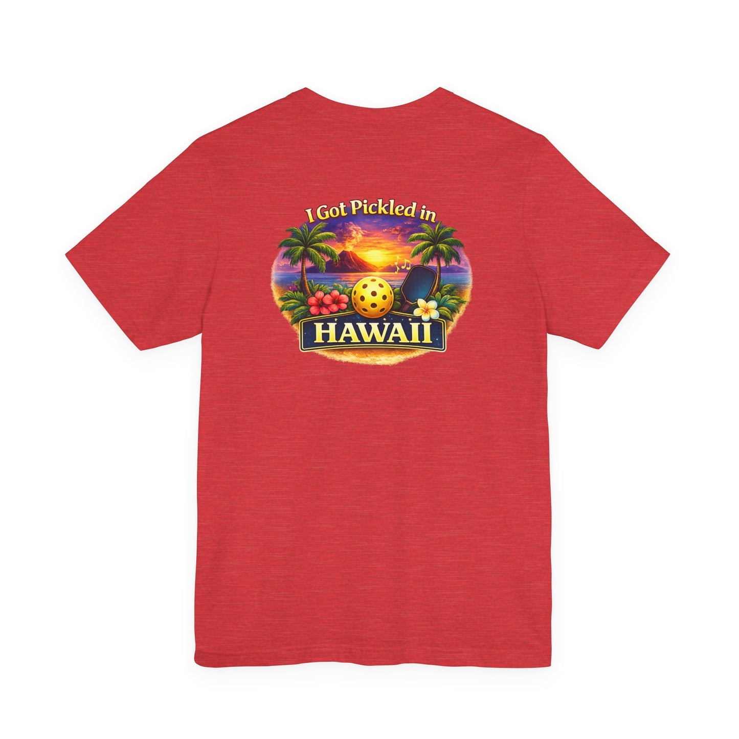Hawaii Sunset Pickleball Tee | Tropical Beach Graphic T-Shirt