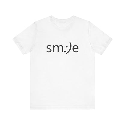 sm:)e Smile Face Logo Tee | Happy Confidence Streetwear | Funny Everyday Unisex Shirt