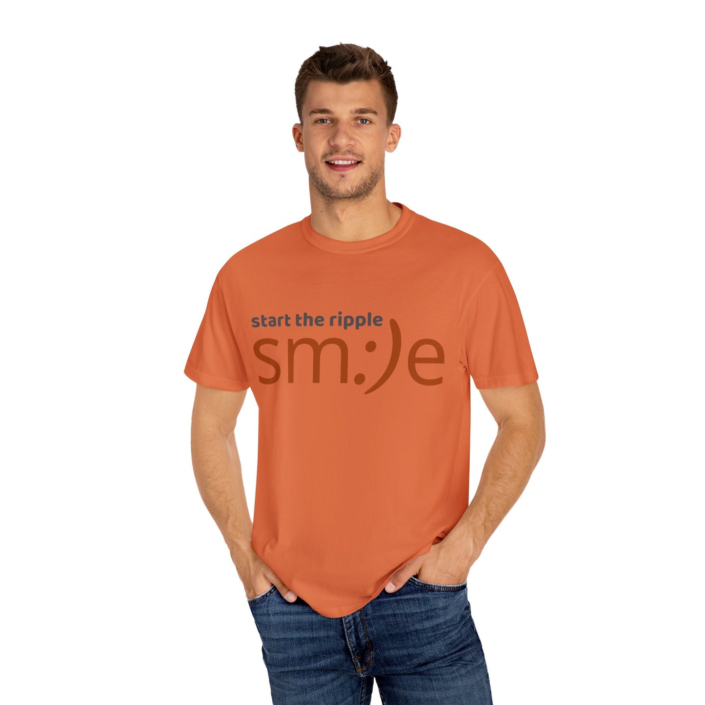 sm:)e Start the Ripple Garment-Dyed Tee | Premium Change-Maker Streetwear | Unisex Statement Shirt