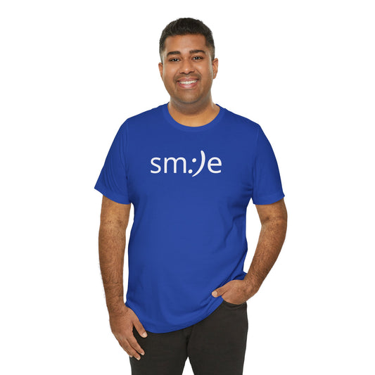 sm:)e Smiley Face Jersey Tee | Pure Joy Streetwear | Fun Graphic Unisex Casual Shirt