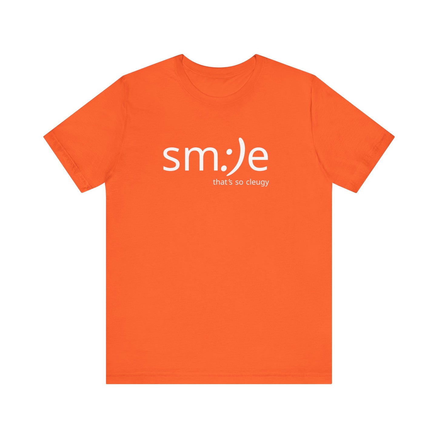 sm:)e That's So Cleugy Playful Tee - Orange Graphic Statement Shirt for Confident Vibes