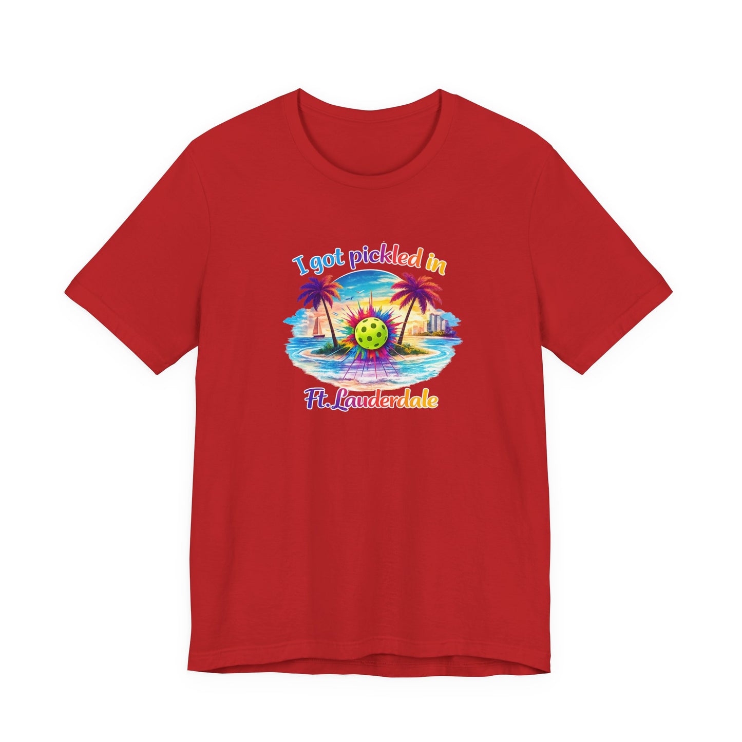 "I Got Pickled in Ft. Lauderdale" Pickleball T-Shirt — Funny Florida Vacation Tee & Souvenir Gift