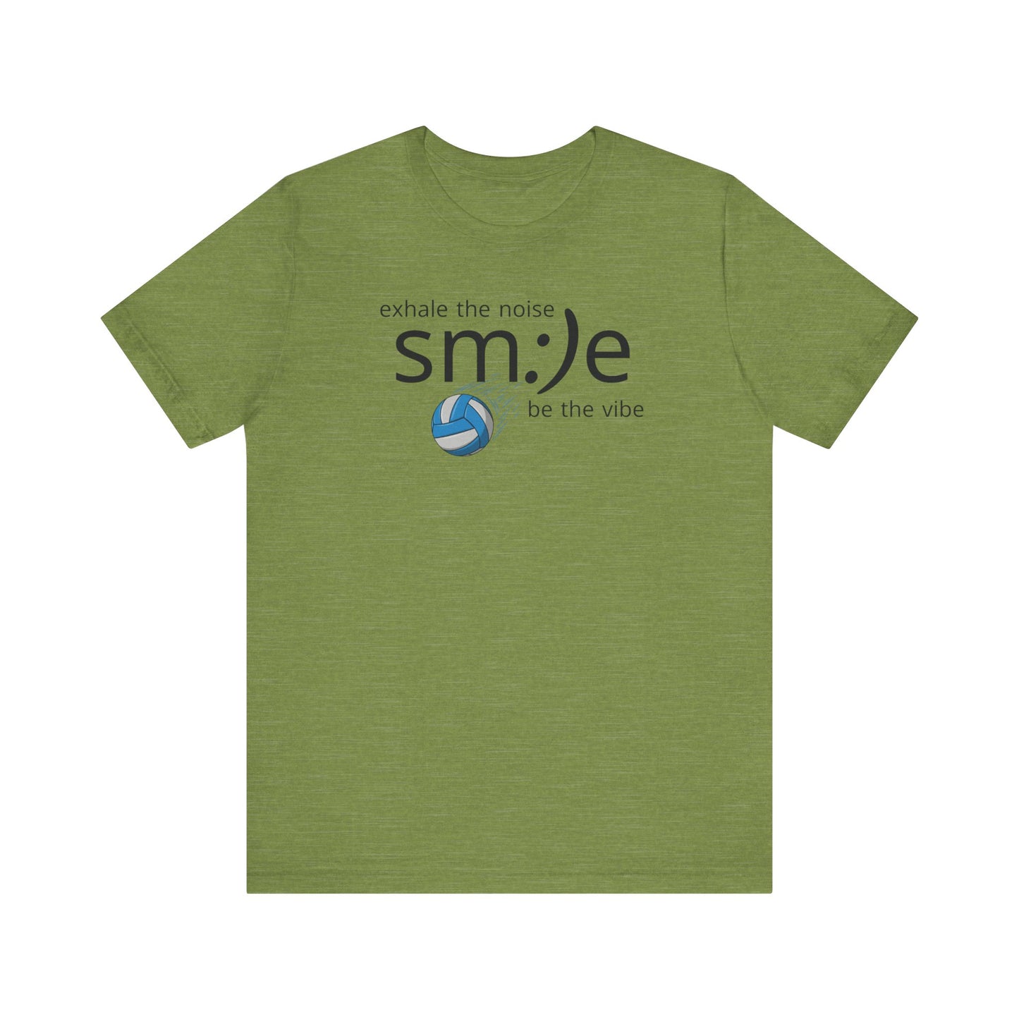 sm:)e Exhale the Noise Smile Vibes Volleyball Tee | Happy Athletic Streetwear | Positive Affirmation Shirt