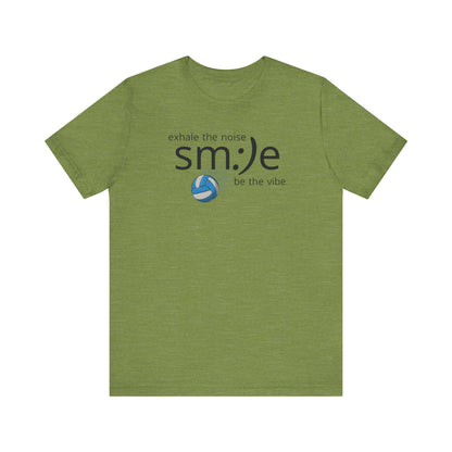 sm:)e Exhale the Noise Smile Vibes Volleyball Tee | Happy Athletic Streetwear | Positive Affirmation Shirt