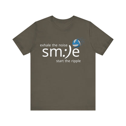 Exhale the Noise sm:)e Start the Ripple Volleyball Tee - Inspirational Streetwear, Court Confidence, Motivational Gift