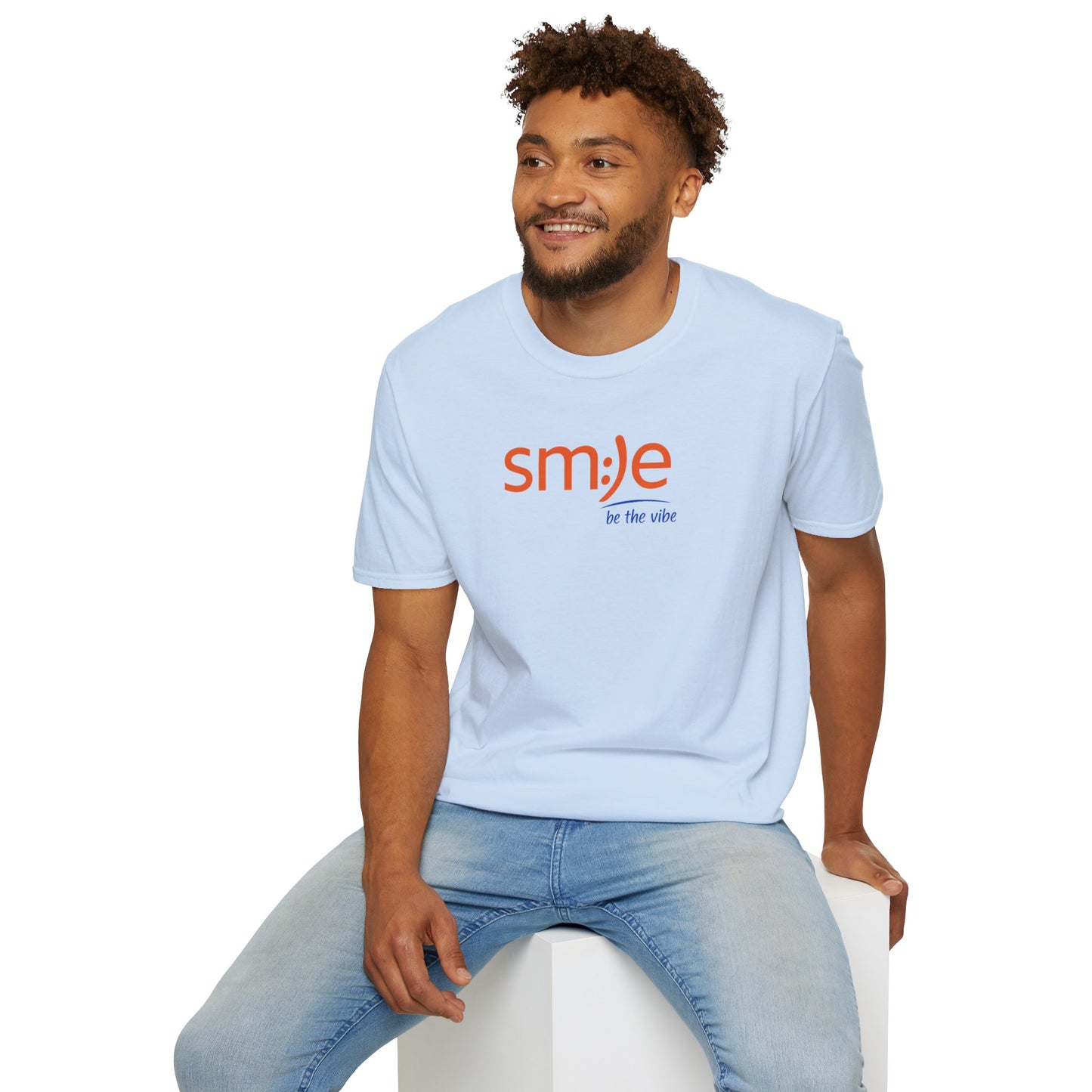 sm:)le Be the Vibe Softstyle Tee - Positive Energy Streetwear, Confidence Booster, Unisex Graphic Shirt