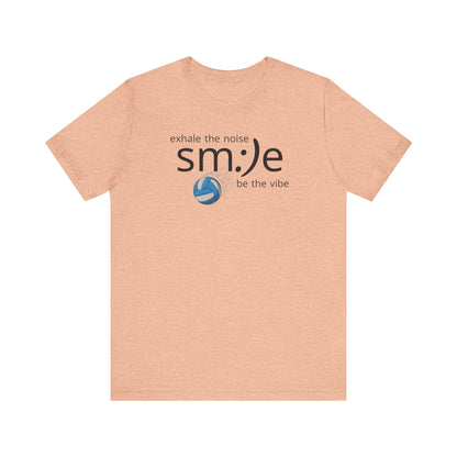 sm:)e Exhale the Noise Smile Vibes Volleyball Tee | Happy Athletic Streetwear | Positive Affirmation Shirt