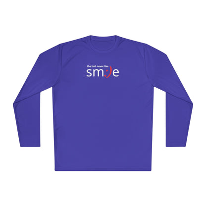 Smile Long-Sleeve Tee — "The Ball Never Lies" | Sport-Tek ST350SL Moisture-Wicking Shirt