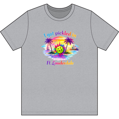 Ft. Lauderdale Pickleball Tee — "I Got Pickled in Ft. Lauderdale" Men's Moisture-Wicking Shirt