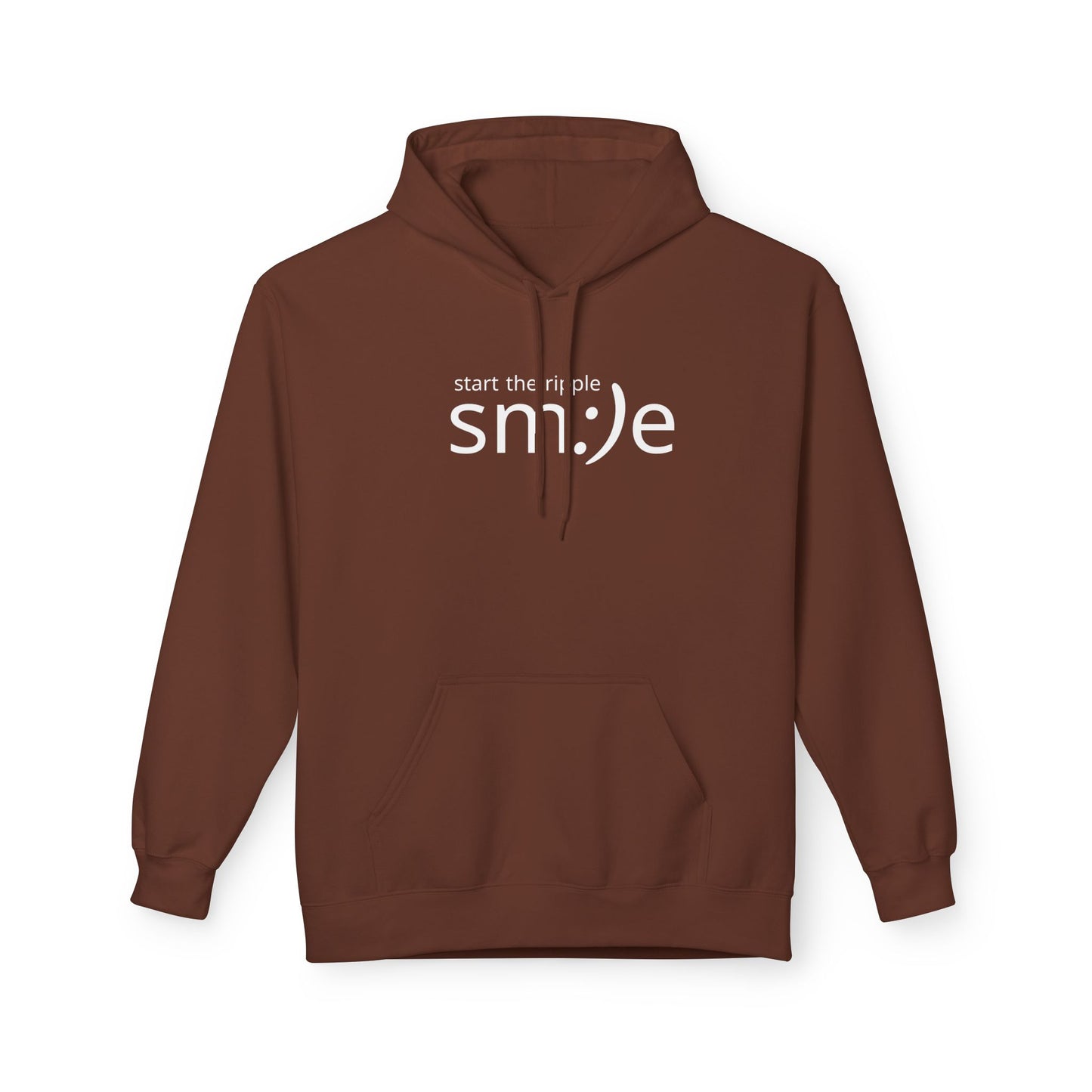 Start the Ripple sm:)e Cozy Fleece Hoodie - Fall Streetwear, Confidence Booster, Unisex Midweight Hoodie