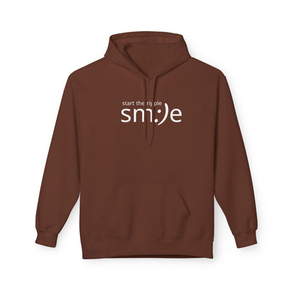 Start the Ripple sm:)e Cozy Fleece Hoodie - Fall Streetwear, Confidence Booster, Unisex Midweight Hoodie