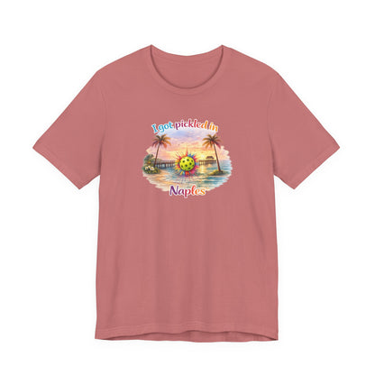 "I Got Pickled in Naples" Pickleball Tee — Funny Florida Vacation Shirt & Souvenir Gift