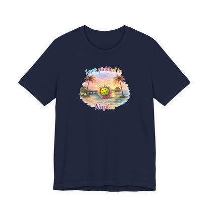 "I Got Pickled in Naples" Pickleball Tee — Funny Florida Vacation Shirt & Souvenir Gift