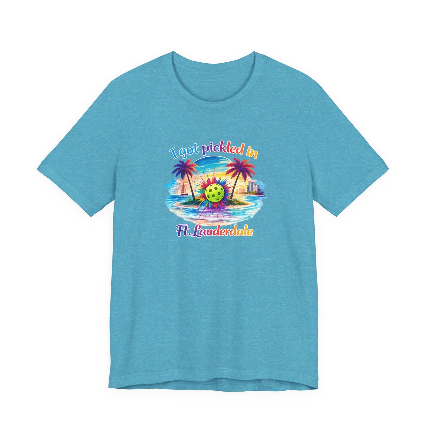 "I Got Pickled in Ft. Lauderdale" Pickleball T-Shirt — Funny Florida Vacation Tee & Souvenir Gift