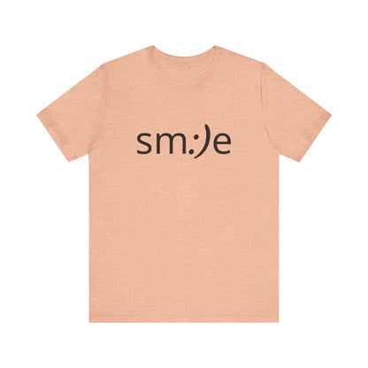 sm:)e Smile Face Logo Tee | Happy Confidence Streetwear | Funny Everyday Unisex Shirt
