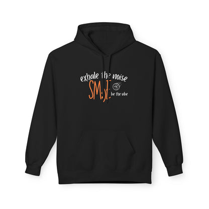 Exhale the Noise sm:)e Be the Vibe Volleyball Hoodie - Mindful Streetwear, Court Confidence, Relaxed Vibes Fleece