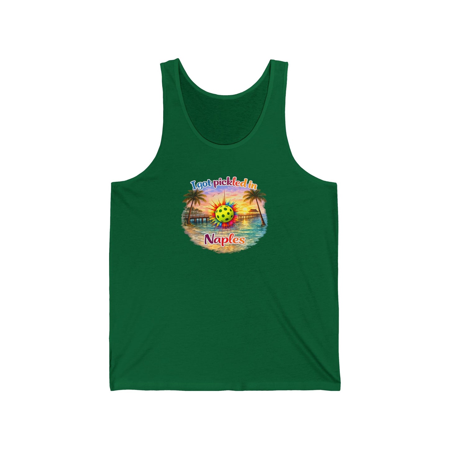 Naples Pickleball Sunset Tank — "I got pickled in Naples"