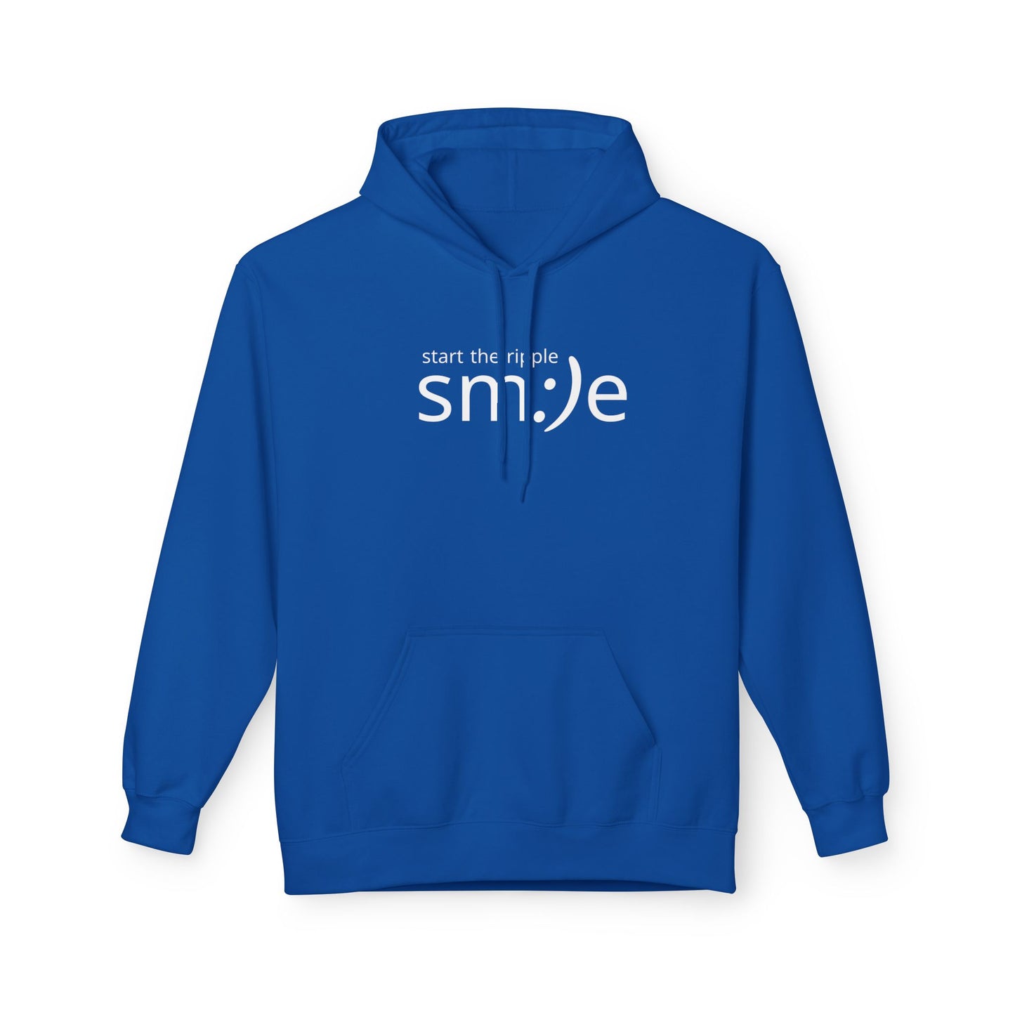 Start the Ripple sm:)e Cozy Fleece Hoodie - Fall Streetwear, Confidence Booster, Unisex Midweight Hoodie