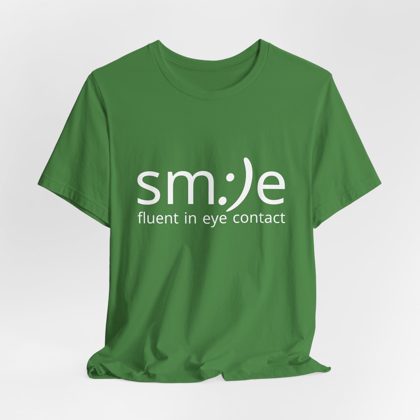 sm:)e Fluent in Eye Contact Tee | Social Confidence Streetwear | Funny Motivational Graphic Shirt