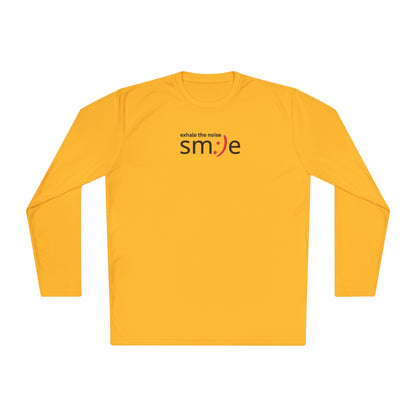 Smile Long-Sleeve Tee — "Exhale the Noise" | Sport-Tek ST350LS Moisture-Wicking Shirt