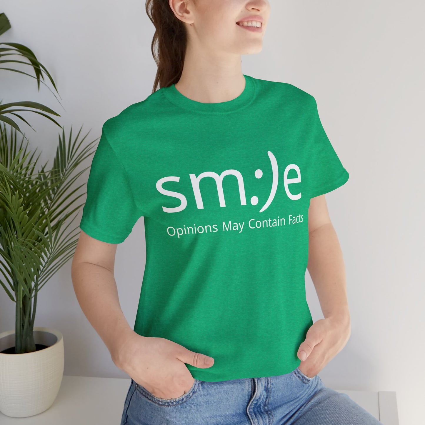 sm:)e Opinions May Contain Facts T-Shirt | Witty Statement Streetwear | Unisex Summer Tee