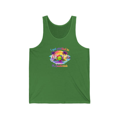 Pickleball Vacation Tank — "I Got Pickled in Ft. Lauderdale" Beach Tank Top