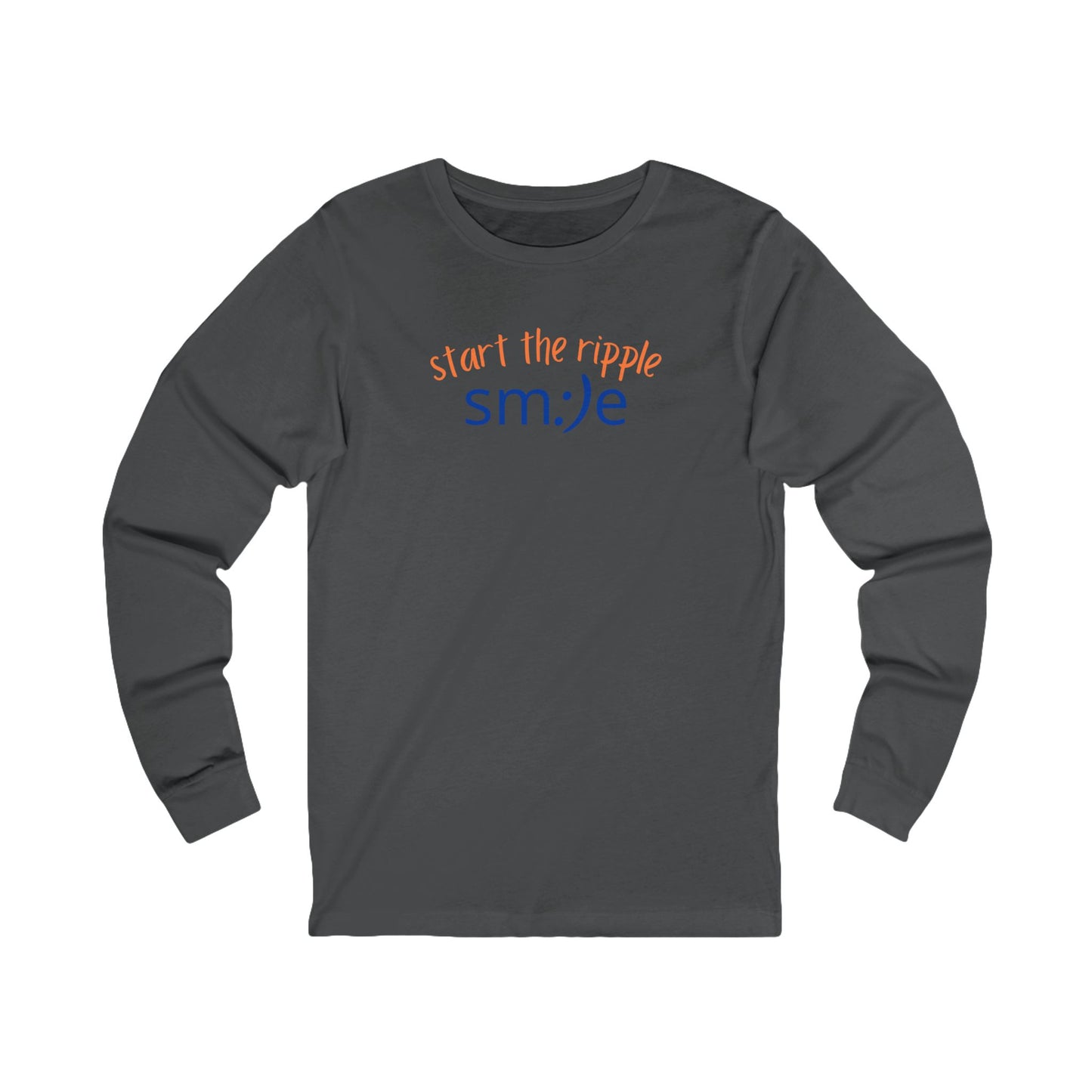 Start the Ripple Long Sleeve Tee - Inspirational Streetwear, Confidence Booster, Unisex Statement Shirt
