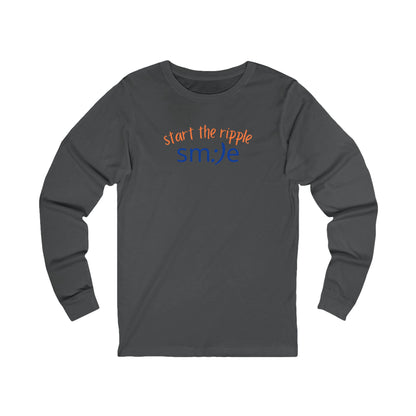Start the Ripple Long Sleeve Tee - Inspirational Streetwear, Confidence Booster, Unisex Statement Shirt