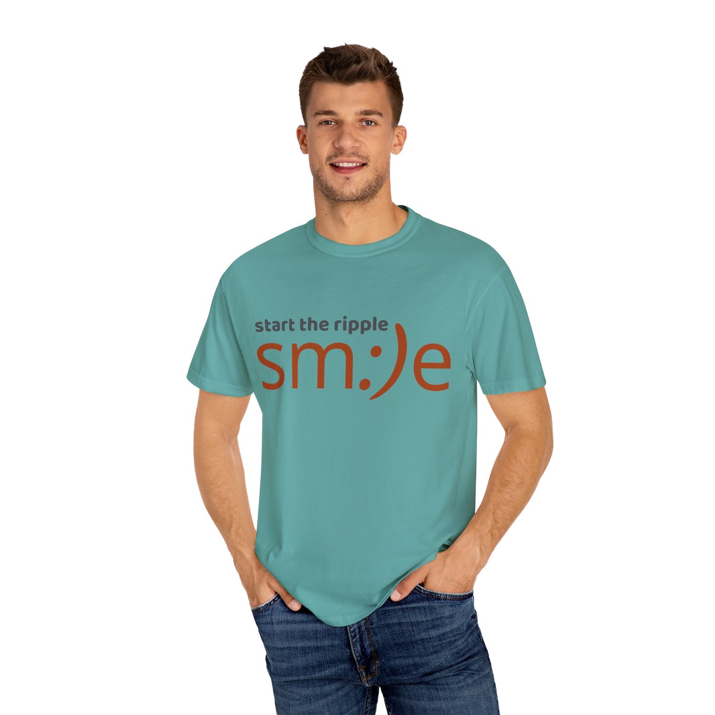 sm:)e Start the Ripple Garment-Dyed Tee | Premium Change-Maker Streetwear | Unisex Statement Shirt