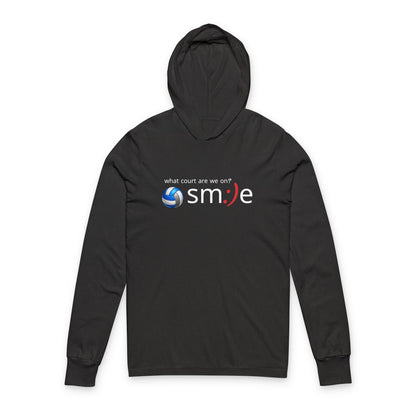 What Court Are We On? sm:)e Volleyball Hoodie - Tournament Confusion Tee