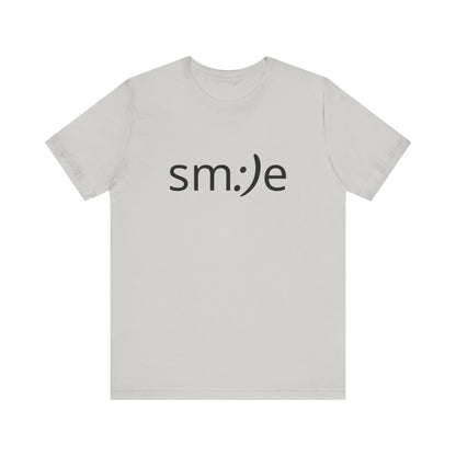 sm:)e Smile Face Logo Tee | Happy Confidence Streetwear | Funny Everyday Unisex Shirt