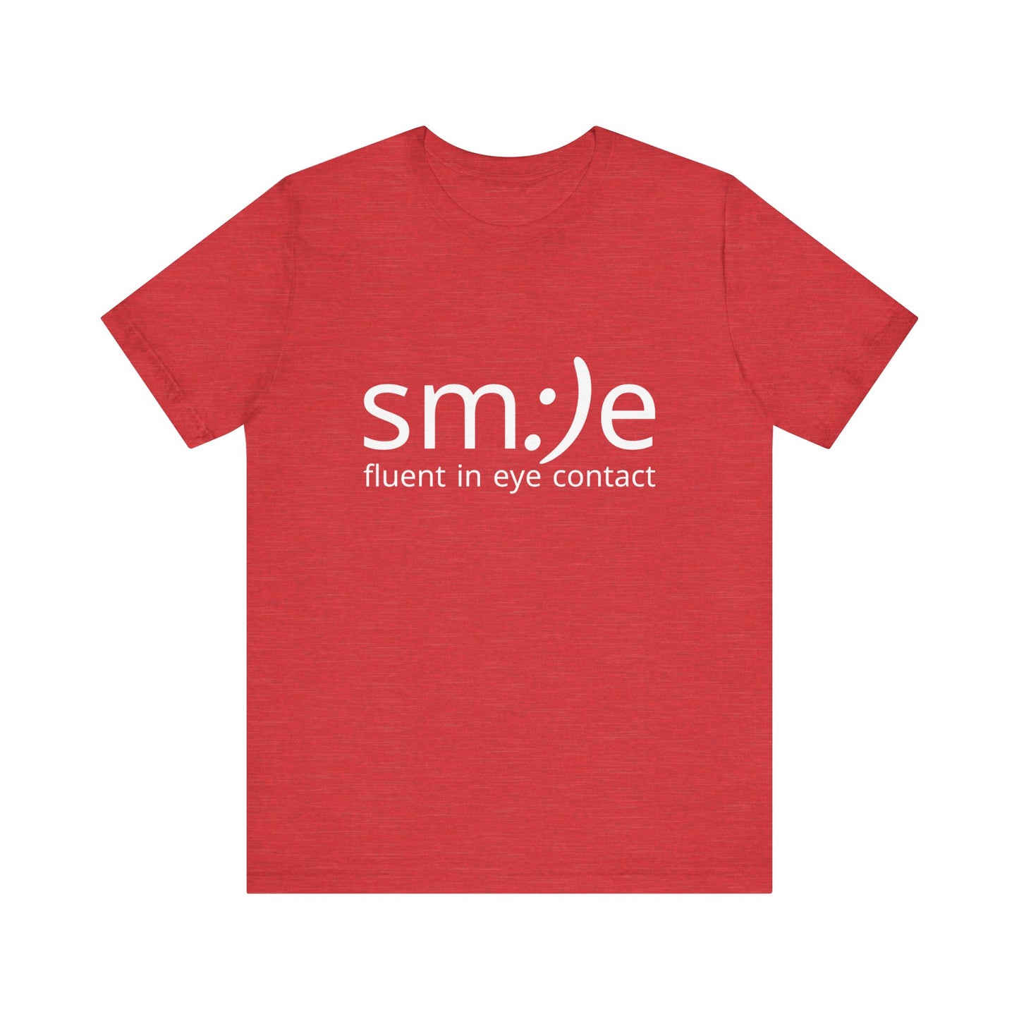 sm:)e Fluent in Eye Contact Tee | Social Confidence Streetwear | Funny Motivational Graphic Shirt